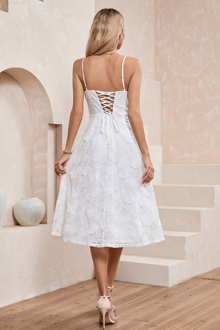 Robe Trapeze Blanche - gallery 5