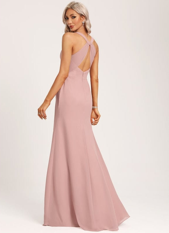 Robe Trapèze Mousseline Fendue - gallery 6