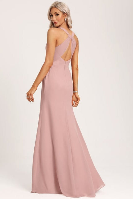 Robe Trapèze Mousseline Fendue - gallery 6