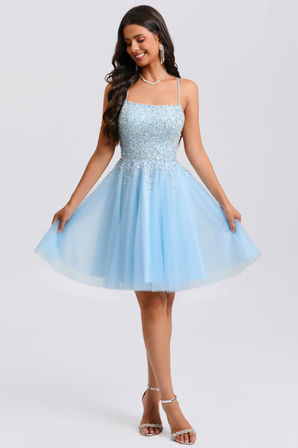 Robe Trapèze Tulle Céleste - gallery 6