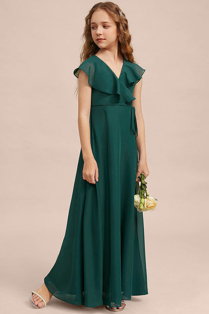 Robe Trapèze Vert Doux Éclat - gallery 4