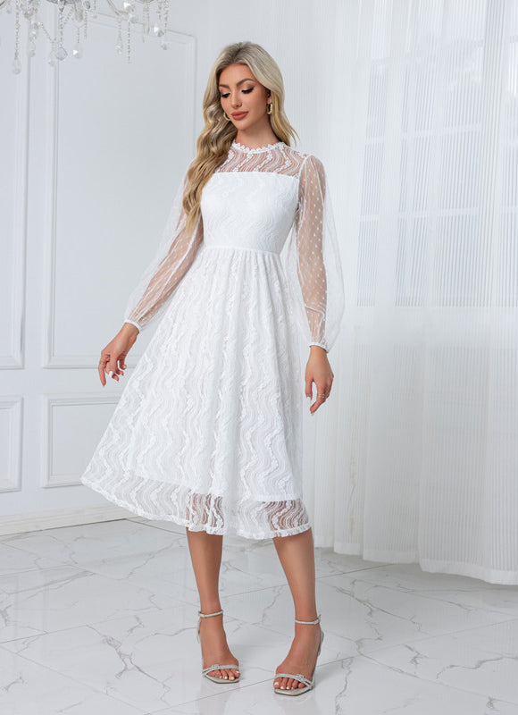 Robe Dentelle Trapeze - gallery 5
