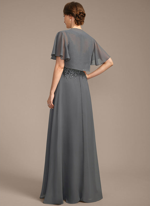 Robe Trapèze Longue Violetée - gallery 4