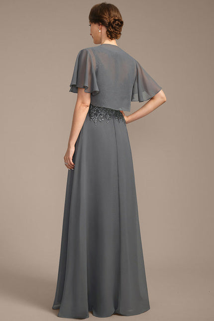 Robe Trapèze Longue Violetée - gallery 4