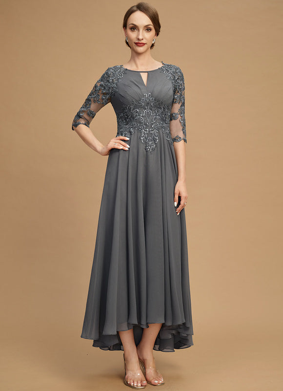 Robe Trapèze Gris Lumineux - gallery 4