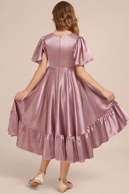 Robe Trapèze Satin Ciel - gallery 4