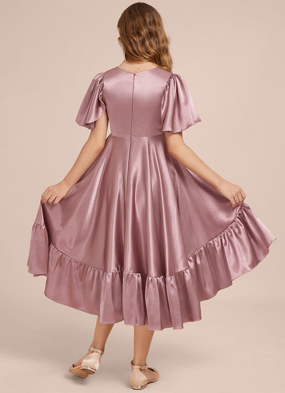 Robe Trapèze Satin Ciel - gallery 4