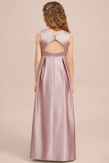 Robe Trapèze Satinée Rose - gallery 6