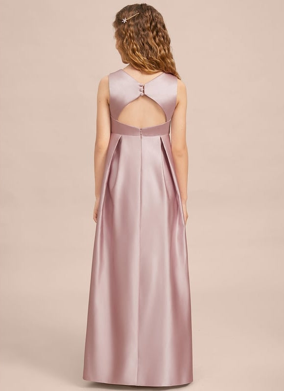Robe Trapèze Satinée Rose - gallery 6