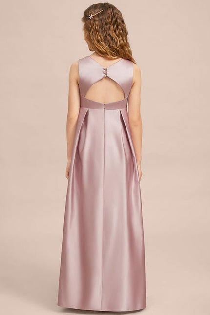 Robe Trapèze Satinée Rose - gallery 6