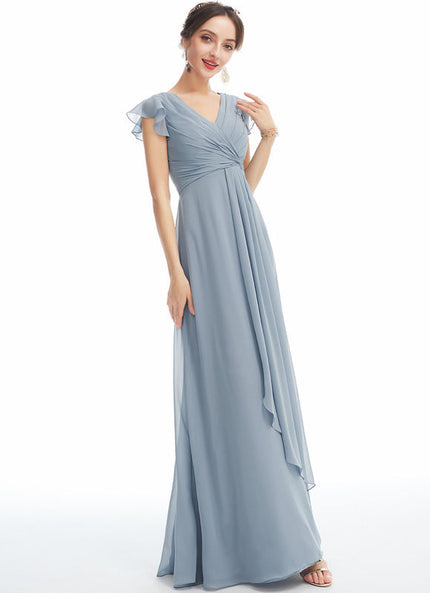 Robe Trapèze Mousseline Fendue