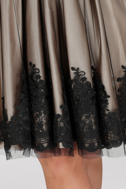 Robe Trapèze Noir Or Mov};U``` - gallery 6