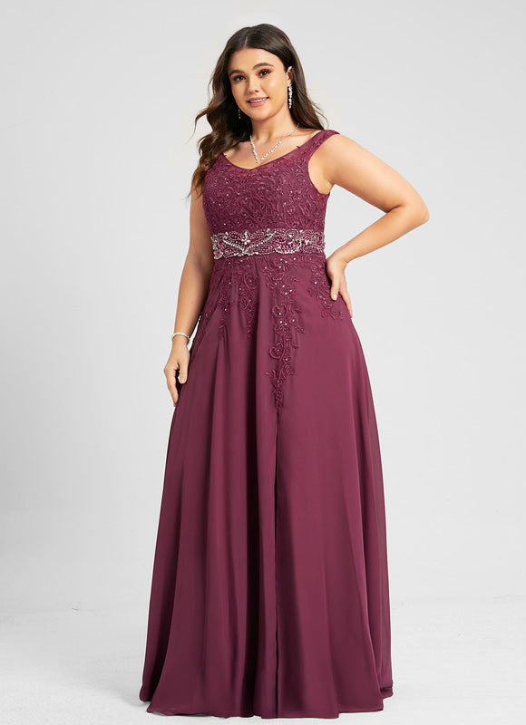 Robe Trapèze Aubergine Élégante - gallery 9
