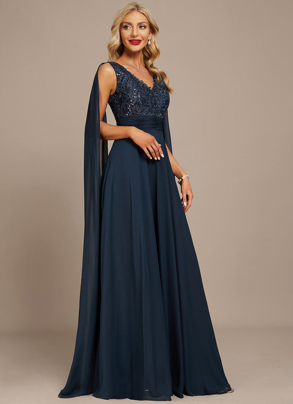 Robe Trapèze Marine Éclatante - gallery 4