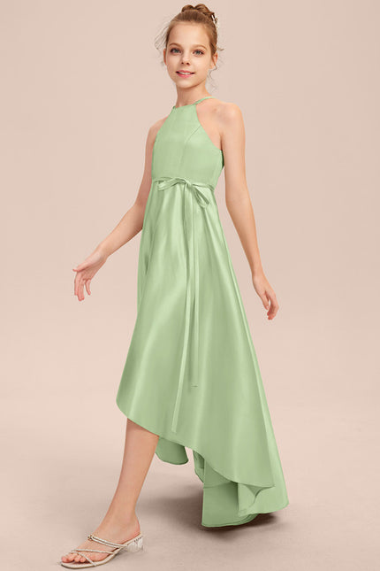 Robe Trapèze Satin Bleuté Élégante - gallery 1