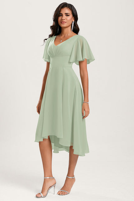 Robe Trapèze Flottante Verte - gallery 1