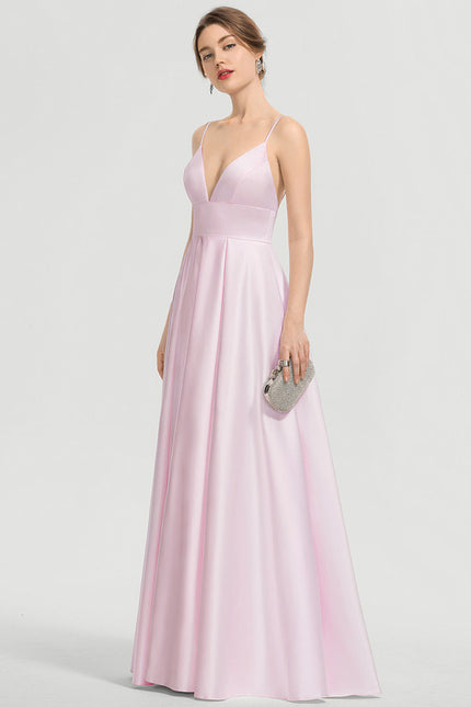 Robe Trapèze Éclat Satiné Doré - gallery 2