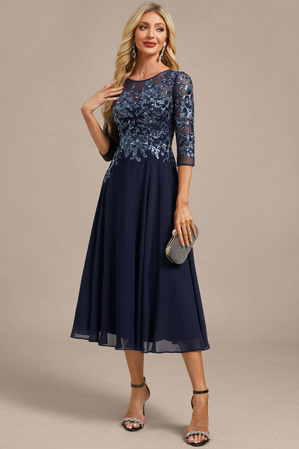 Robe Trapèze Élégance Marine Chic - gallery 2