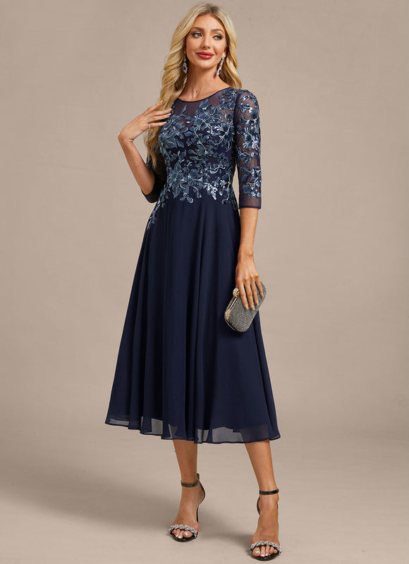 Robe Trapèze Élégance Marine Chic - gallery 2