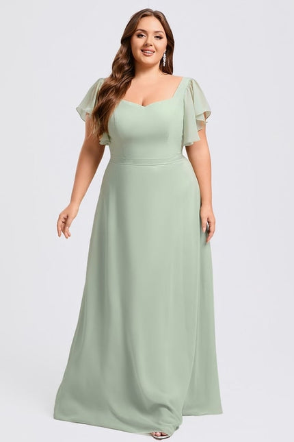 Robe Trapèze Mousseline Fendue - gallery 7