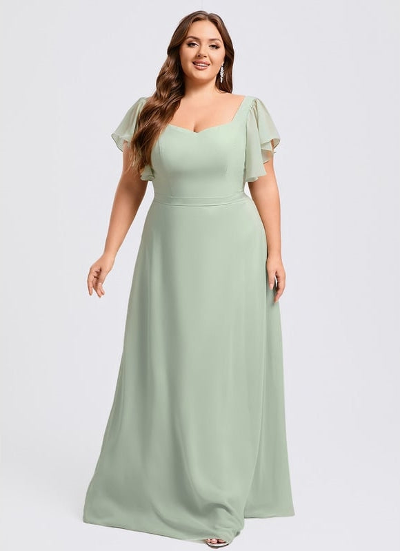 Robe Trapèze Mousseline Fendue - gallery 7