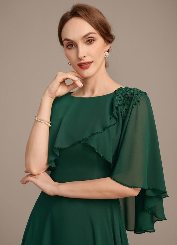 Robe Trapèze Émeraude Flottante - gallery 1