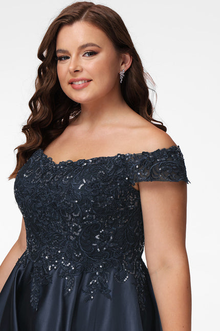 Robe Trapèze Satinée Ébène - gallery 6