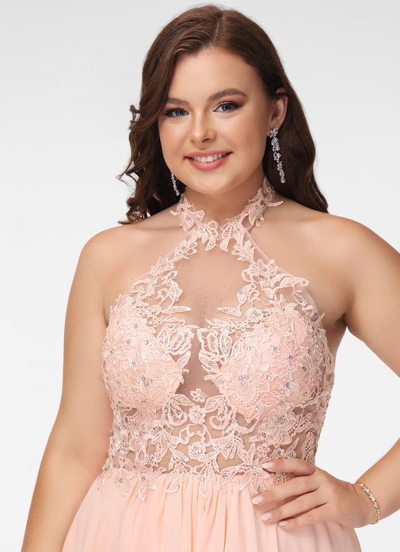 Robe Trapèze Éclat Pêche Rosée - gallery 8