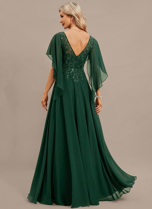 Robe Trapèze Élévation Émeraude - gallery 6