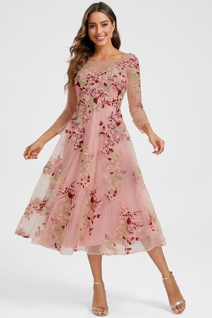 Robe Trapèze Éclat Rosé