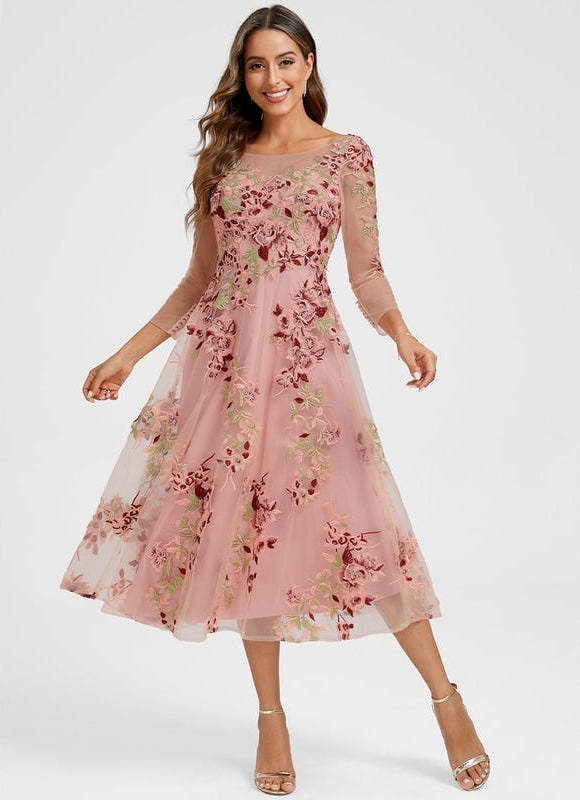 Robe Trapèze Éclat Rosé