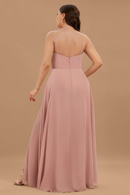 Robe Trapèze Mousseline Fendue - gallery 5