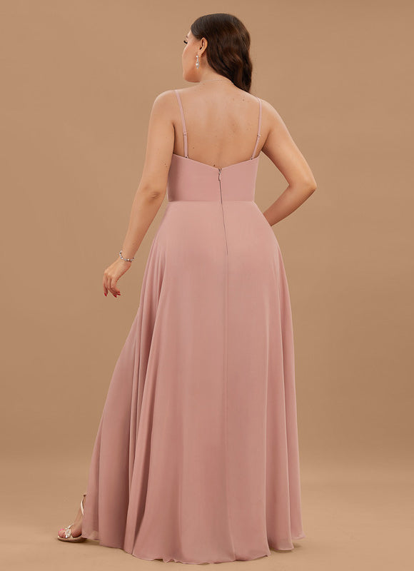 Robe Trapèze Mousseline Fendue - gallery 5