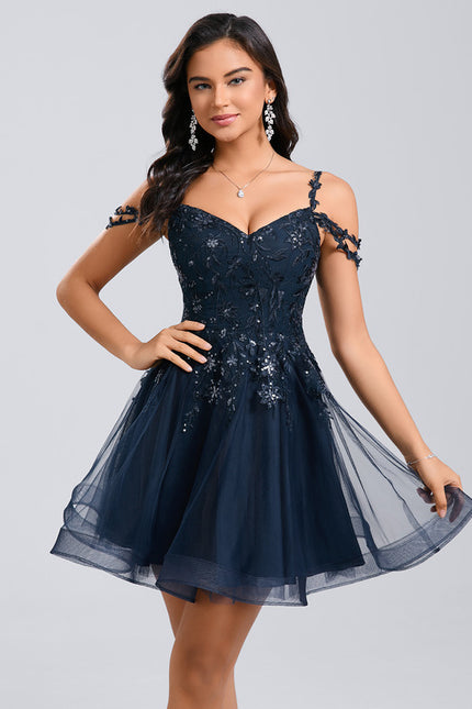 Robe Trapèze Nuit Étoilée Tulle - gallery 3