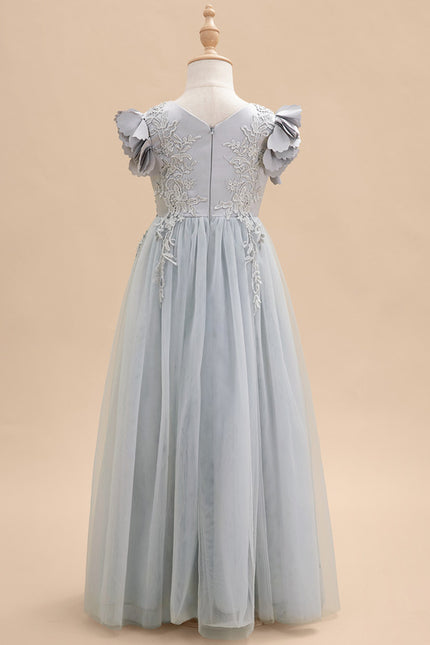 Robe Trapèze Tulle Fleurie - gallery 5