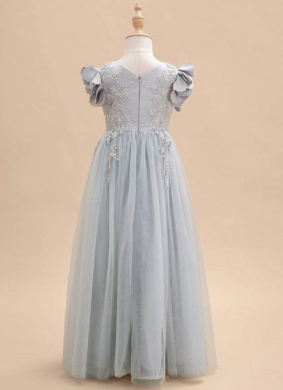 Robe Trapèze Tulle Fleurie - gallery 5