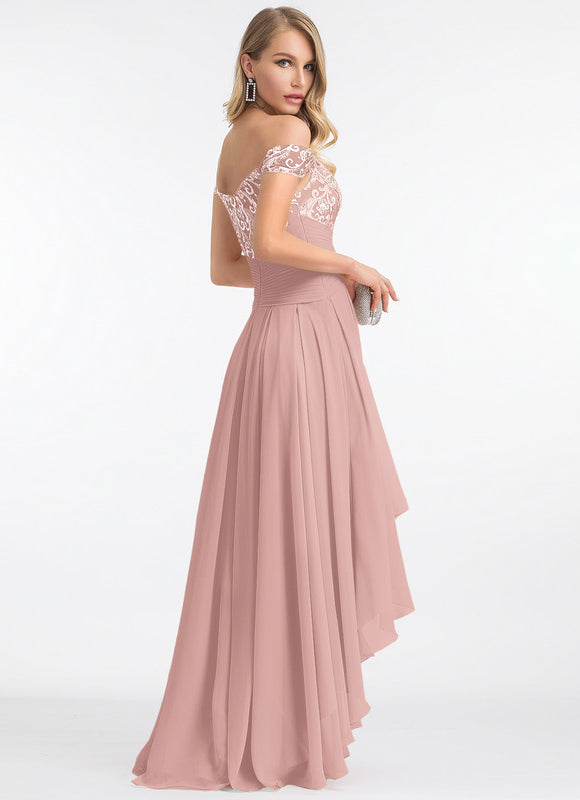 Robe Trapèze Dentelle Asymétrique