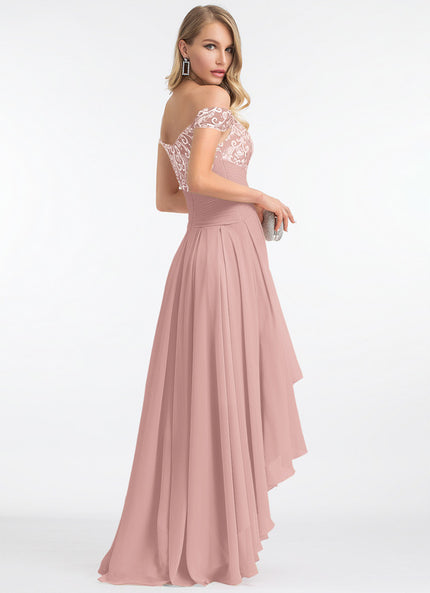 Robe Trapèze Dentelle Asymétrique