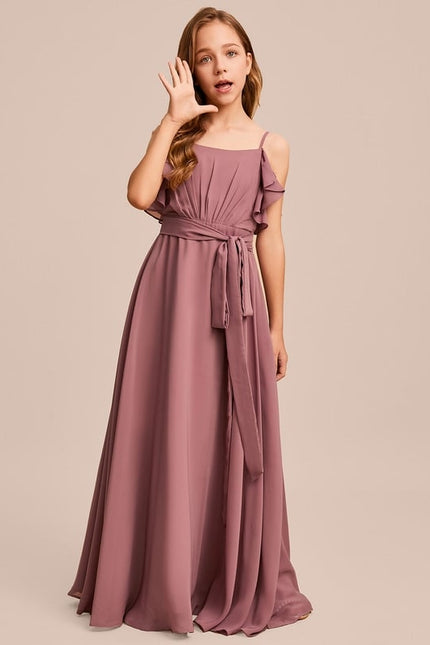 Robe Trapèze Mousseline Bleue - gallery 7