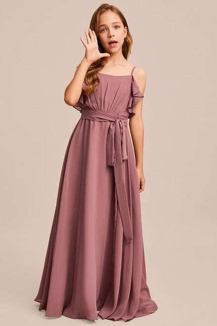 Robe Trapèze Mousseline Bleue - gallery 7