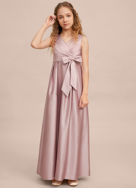Robe Trapèze Satinée Rose - gallery 2