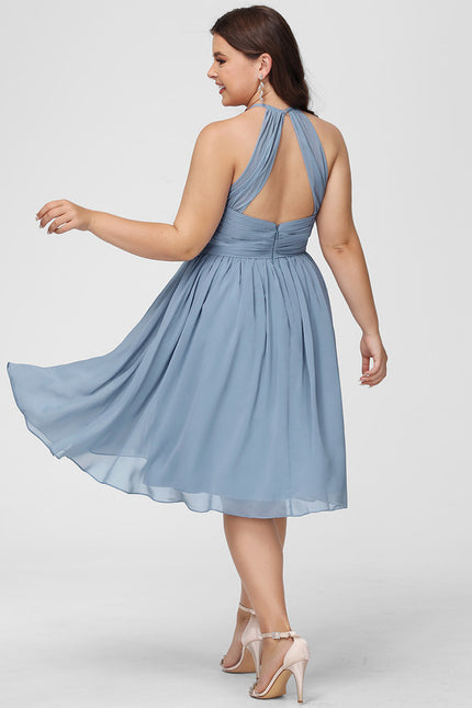 Robe Trapèze Bleu Nuage - gallery 9