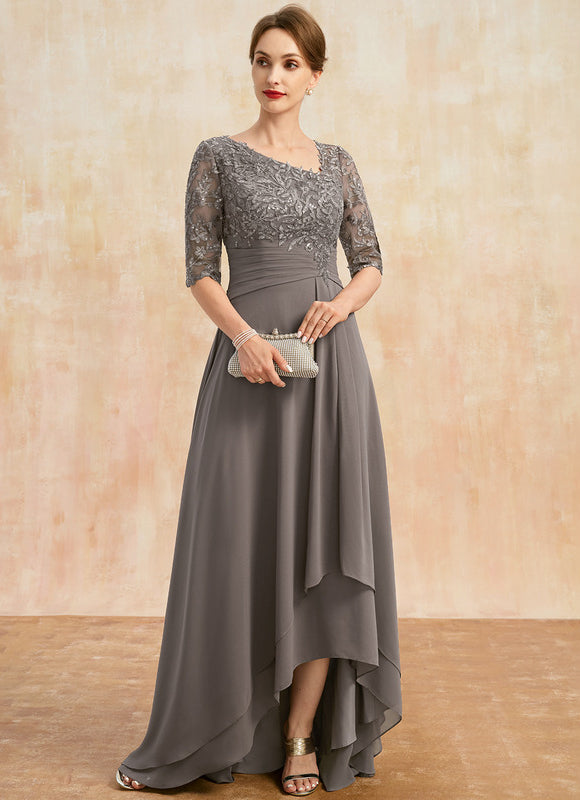Robe Trapèze Gris Élégant - gallery 4