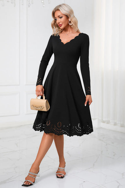 Robe Trapèze Midi Épure - gallery 2