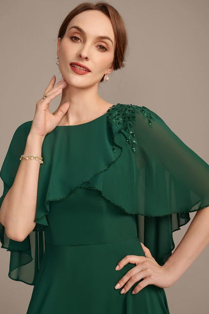 Robe Trapèze Émeraude Flottante - gallery 3