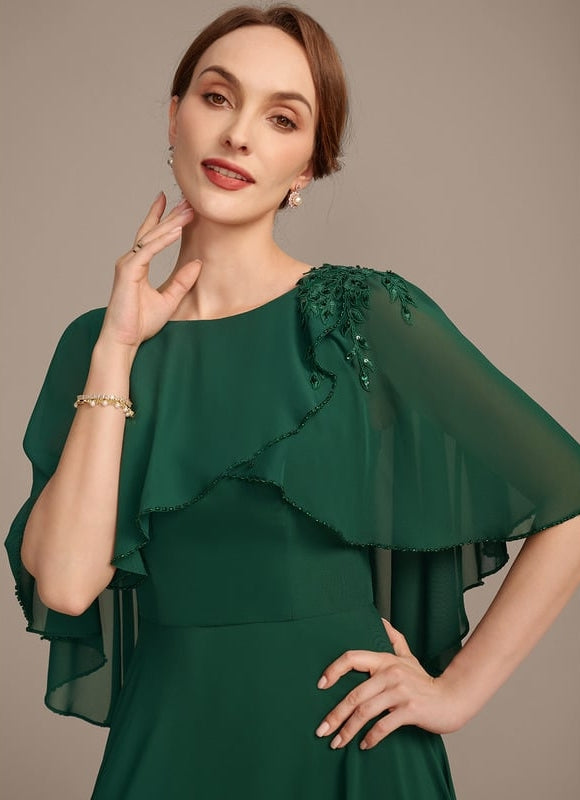 Robe Trapèze Émeraude Flottante - gallery 3