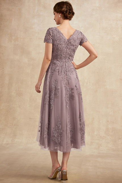 Robe Trapèze Lavande Éthérée - gallery 6