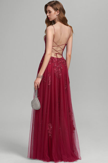 Robe Trapèze Rubis Éthérée - gallery 3