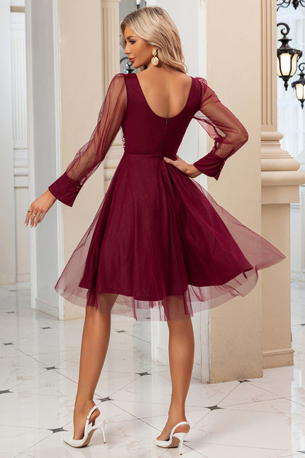 Robe Trapèze Cerise Lumineuse - gallery 1