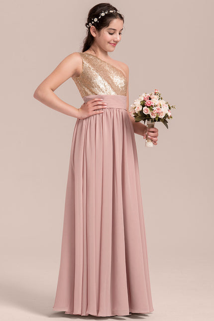 Robe Trapèze Brillance Rosée - gallery 1